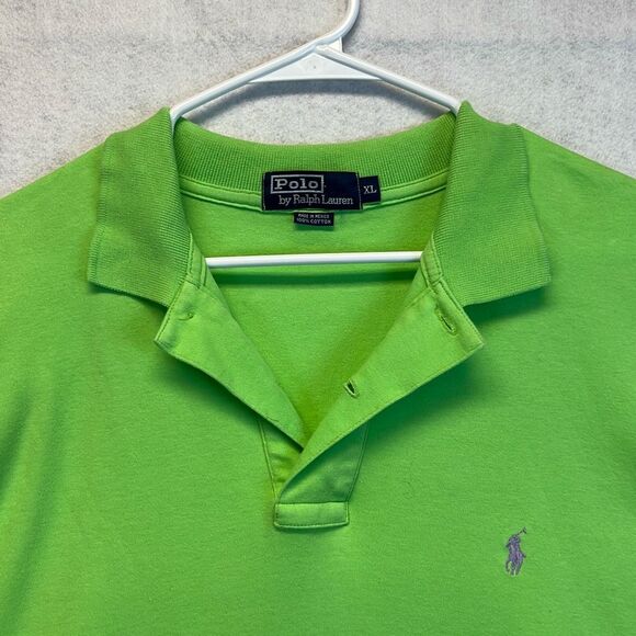 POLO RALPH LAUREN Men’s Polo Shirt Green XL Classic Fit Embroidered Horse Logo - Picture 3 of 12